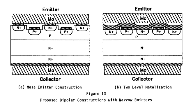 Figure 13 - Proposed Bipolar Constructions with Narrow Emitters